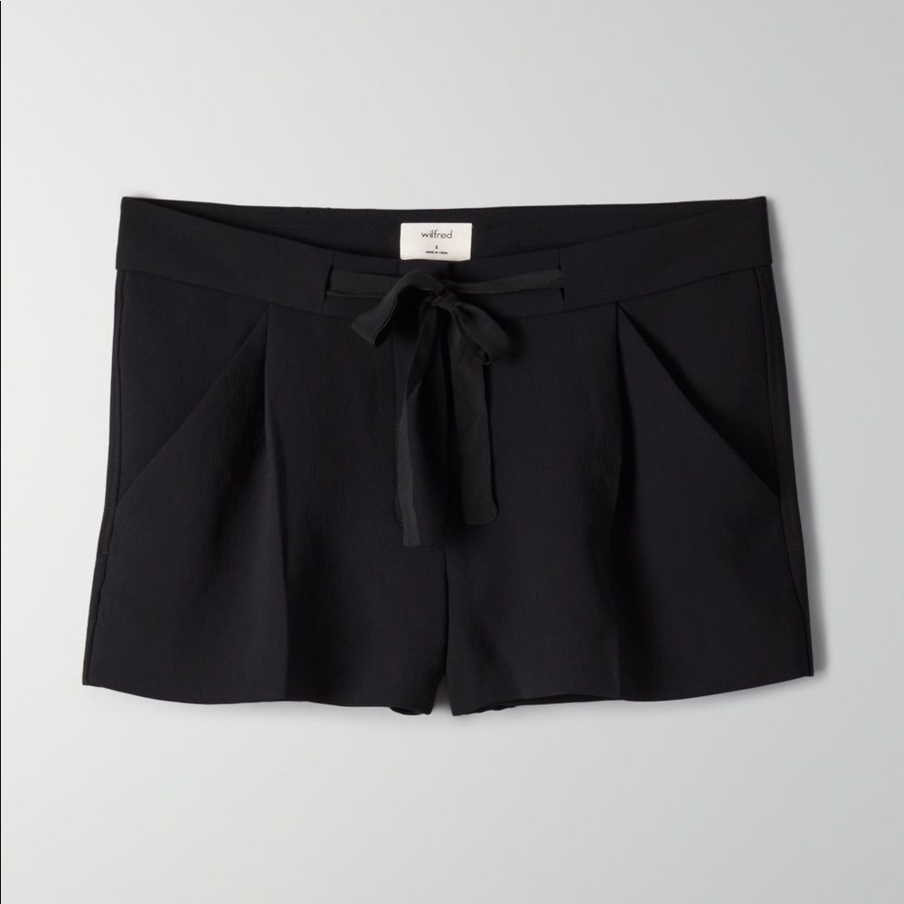 Artizia Wilfred exergue ribbon silk trimmed tie up ribbon shorts size 2 - Picture 8 of 8